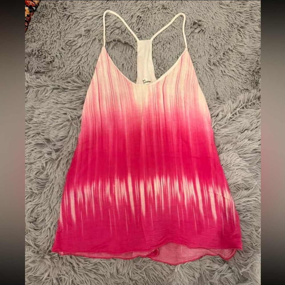 Boutique Pink and White Ombre Tank Top